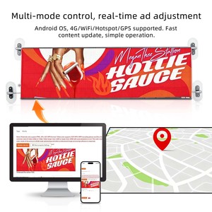 Display LED P2.6 per Taxi a Prezzo di Fabbrica, <span class=keywords><strong>Monitor</strong></span> per Finestrino Posteriore, Impermeabile IP65/WIFI/GPS/USB/4G, Schermo Pubblicitario HD Android per Taxi - Product Image 3