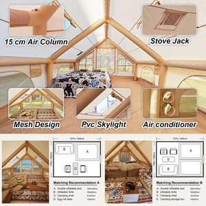 Carpa Inflable de PVC Impermeable de Lujo de 12 Metros Cuadrados, 300x400x200cm, Apertura Automática Rápida de 3 Temporadas, Plegable y Portátil para Exteriores - Product Image 4