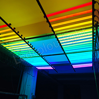 Tube lumineux LED RGBW coloré pour plafond de boîte de nuit, programmable à 360 degrés, DMX Pixel Tube Light