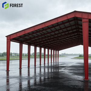 Structure en acier préfabriquée résistante aux intempéries, entrepôt à baie ouverte, entrepôt à haut volume, entrepôt de distribution pour la chaîne d'approvisionnement - Product Image 1