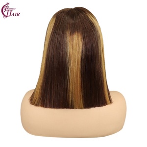 วิกผมบ๊อบแบบไม่มีกาวติด FH Wholesale Raw Vietnamese Hair พร้อมเชือกผูกผมด้านหน้าแบบ 5x5 # วิกผมบ๊อบผมแท้ราคาถูก p4/30 - Product Image 4