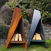 Brasero extérieur industriel en acier Corten, entretien réduit, pas de peinture nécessaire, construction robuste en acier patinable