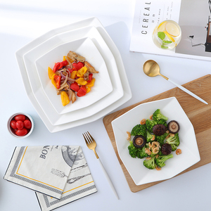 Vajilla de Porcelana Blanca Cuadrada al Mejor Precio para Restaurante, Platos de Cerámica para Pasta y Espagueti, Estilo Europeo, Personalizable - Product Image 3