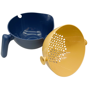 Multifunction Plastic Drain Basket With Handle Kitchen Bowl For Vegetable And Fruit Washing