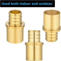 Lot de 10 raccords de plomberie en cuivre pour PEX, adaptateur à sertir mâle 3/4" avec tête hexagonale et filetage NPT en laiton F1807