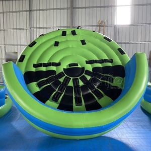 Barco de esquí acuático remolcable flotante, tubo de mosca inflable para juegos de deportes acuáticos, barco de pato, juegos acuáticos - Product Image 6