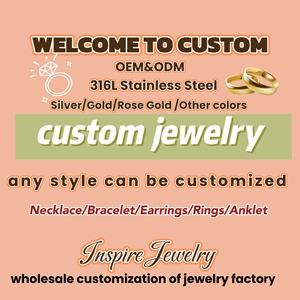 Inspire takı toptan paslanmaz çelik yüksek kalite 18K altın kare dekoratif bilezik isıya dayanıklı moda takı - Product Image 6