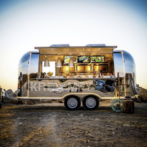 Chariot de vente ambulante pour hot-dogs, desserts, café, mini-chariot de vente de glaces, camion de restauration rapide mobile avec équipement de cuisine complet - Product Image 3