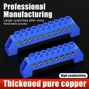 Bloque de terminales de riel <span class=keywords><strong>Din</strong></span> con tipo de puente de tira de <span class=keywords><strong>tierra</strong></span> neutra de 10 orificios para cableado neutro Caja de distribución de 6 9 10 orificios - Product Image 5