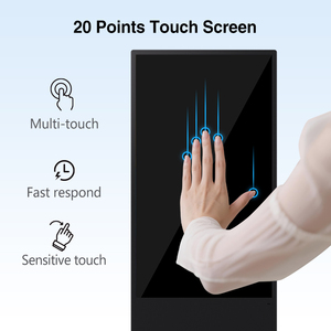 OEM 32 "-65" Totem vertical de signalisation numérique interactive au sol Kiosque d'affichage publicitaire numérique à écran tactile LCD - Product Image 4