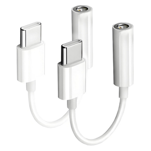 Calidad 2-en-1 <span class=keywords><strong>USB</strong></span> <span class=keywords><strong>C</strong></span> 3,5mm Audio Jack Cable Nylon trenzado adaptador de carga para teléfonos inteligentes 15 16 nuevo cabezal de Metal - Product Image 5
