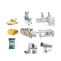 Prix Mini semi-automatique pommes de terre chips de banane frites frites faisant la ligne de production de la machine