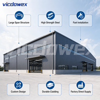 VICDOWEX Bâtiment d'usine en structure acier sur mesure pour atelier et entrepôt