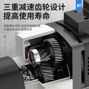 Fendeuse de bois électrique DIY 220V avec cordon, outil automatique de fendage de bois pour usage domestique et extérieur - Product Image 3