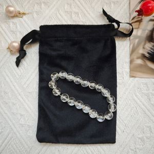 Sac à bijoux personnalisé de haute qualité, pochette en velours avec cordon de serrage, pochette pour collier, emballage pour bracelet, sac à bijoux, sac anti-poussière pour bijoux - Product Image 1
