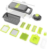 14-in-1 draagbare handmatige fruit- en groentesnijder, uienhakker, groentesnijder, keukenaccessoires, groentesnijder