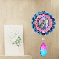 Ornement de Noël 3D Papillon Suspendu en Acier Inoxydable Électroplaqué Spirale à Sublimation Personnalisable avec Logo - kikusui