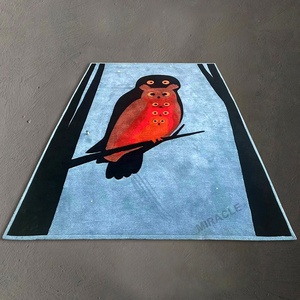 I prezzi iniziano a basso <span class=keywords><strong>tappeto</strong></span> di lusso camera da letto ragazza cartone animato camera per bambini semplice tappetino morbido tocco a Tufted tappeti floreali per bambini - Product Image 4