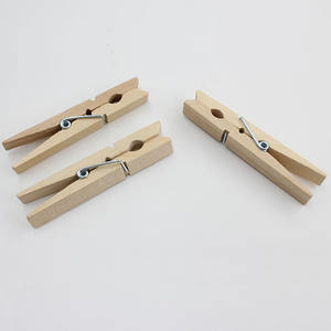 Pinces à linge en bois J & M 24 pièces de pinces à linge en bois naturel épingle à photo pinces artisanales pour la maison école artisanat décoration - Product Image 4