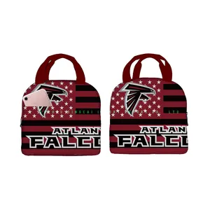 Meist verkaufte Kühltasche Atlanta Falcons Lunch Cooler Bags Tragbare isolierte Oxford Cooler Bags