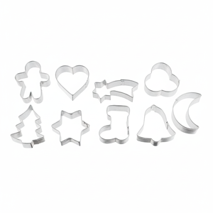 Set di 9 Tagliabiscotti in Plastica, Forme e Colori Personalizzabili per Matrimoni e Feste, Stampi per Biscotti Personalizzabili - Product Image 2