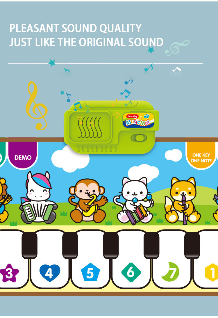 Kids Music Mat Fun Piano Keyboard for Early Education