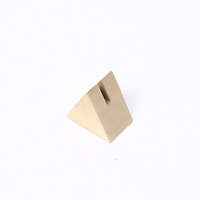 Porte-cartes en laiton triangulaire créatif, organisateur de cartes verticales, porte-cartes de bureau, présentoir de bureau pour cartes de visite