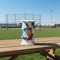 Veilleuse rotative pliante Design de baseball Lampes de table rechargeables Entreprise géométrique Cadeaux promotionnels Décoration lumineuse LED