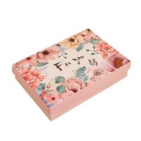 Motif de fleurs 36x26x6cm Vêtements Emballage Boîte En Carton Ondulé Emballage Boîte D'emballage Cadeau