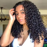 Extensions de cheveux humains 100% vierges vietnamiens bruts bouclés, double épaisseur, boucles Pixie, en lots de 8 à 24 pouces
