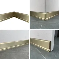 Profilé en aluminium minimaliste pour plinthe murale LED ultra-étroite H5/6/8cm, IP65, bande lumineuse néon en silicone pour bureau