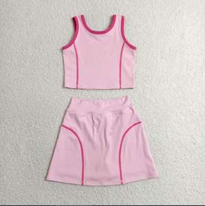 Conjuntos de Ropa Deportiva para Bebés Niñas, Chaleco sin Mangas, Falda Corta, Yoga, Actividad Física - Product Image 5