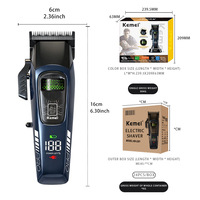 Tondeuse à cheveux KEMEI Km-2381, nouvelle, 8000 tr/min, rotor sans balais, lame magnétique de haute qualité, station de charge 3000 mAh, rasoir de barbier, certifié CE, fabriqué en usine