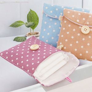 Women's Girls Modern Eco-Friendly Cotton Linen Napkin Sanitary Pad Storage Organizer Pouch - Product Image 3
