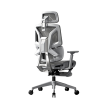 Chaise de bureau exécutive moderne - Ergonomique, dossier en maille, accoudoirs réglables, dossier haut, structure métallique, rotation à 360°, confortable