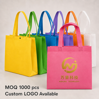 Sac à poignée non tissé pour shopping de promotion de vêtements d'épicerie de supermarché réutilisable écologique à impression de logo personnalisé