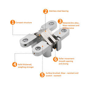 <span class=keywords><strong>Bisagra</strong></span> Oculta de Acero Inoxidable Moderna de 180 Grados, Ajustable en 3D, de Apertura por Presión para Puerta y Ventana, a Buen <span class=keywords><strong>Precio</strong></span> - Product Image 3