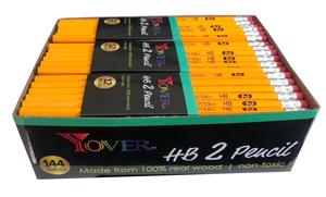 عبوة اقتصادية 144 قطعة # مجموعة أقلام رصاص للرسم بلونين أصفر، نوع HB - Product Image 2