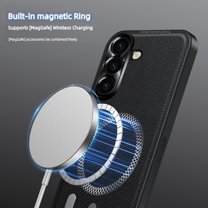 Étui de téléphone magnétique en cuir PU de luxe pour <span class=keywords><strong>Samsung</strong></span> S25 S24 S23 Ultra A16 A36 A55 A35 A15 Mobiles nouveau Design accessoires - Product Image 2