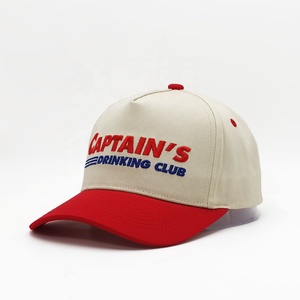 <span class=keywords><strong>Gorra</strong></span> de Béisbol de 5 Paneles, Personalizada, Bordada, de Diseño, con Visera <span class=keywords><strong>Roja</strong></span>, de Dos Tonos, para Hombre, MOQ Bajo - Product Image 1