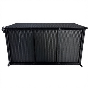 Boîte <span class=keywords><strong>de</strong></span> rangement <span class=keywords><strong>de</strong></span> <span class=keywords><strong>jardin</strong></span> avec couvercle (124x14x59cm) en osier pour l'organisation <span class=keywords><strong>de</strong></span> la maison, le rangement des couvertures, des jouets et des vêtements, et la décoration - Product Image 6