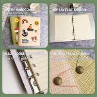 Cahier de reliure à couverture rigide en cuir PU personnalisé vert kaki A4 A5 Journal à boutons en tissu à feuilles mobiles pour l'agenda de planification de cadeaux
