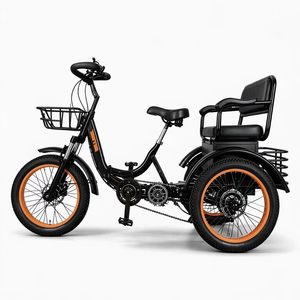 Tricycle électrique 48V 20AH pour adultes, vélo de banlieue à trois roues avec siège arrière, panier et carrosserie ouverte - Product Image 3
