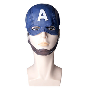 <b>Captain</b> <b>America</b> Latex Mask Headgear For <b>Cosplay</b> Costume Props Unisex - Product Image 1