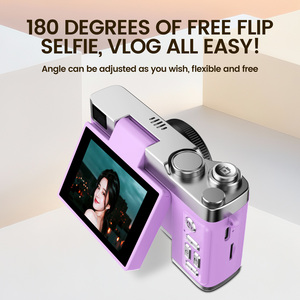 Nhỏ gọn Q07 tự động lấy nét lật Bìa 2.4inch HD 64mp CMOS màn hình quay 16X Zoom kỹ thuật số 4k Máy quay <span class=keywords><strong>video</strong></span> kỹ thuật số phát hiện khuôn mặt - Product Image 3