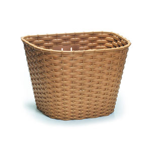 Panier de vélo avant tressé avec grande capacité de rangement et autocollants de sécurité réfléchissants pour une conduite nocturne sécurisée - Product Image 4