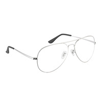 Lunettes de soleil à monture métallique d'aviation, optique classique, lunettes transparentes à verres clairs, lunettes pour femmes et hommes, style pilote optique