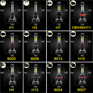 80W 9000LM 4 côtés LED phares automatiques 360 ° faisceau 6000K lumière blanche 9005 9006 H4 H7 H11 24V ampoules haute performance IP67 - Product Image 6