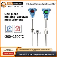 Sensor Suhu Terintegrasi Termokopel PT100 Probe Baja Tahan Karat XP-SBWZ Pemancar Suhu Tampilan Digital 1000mm