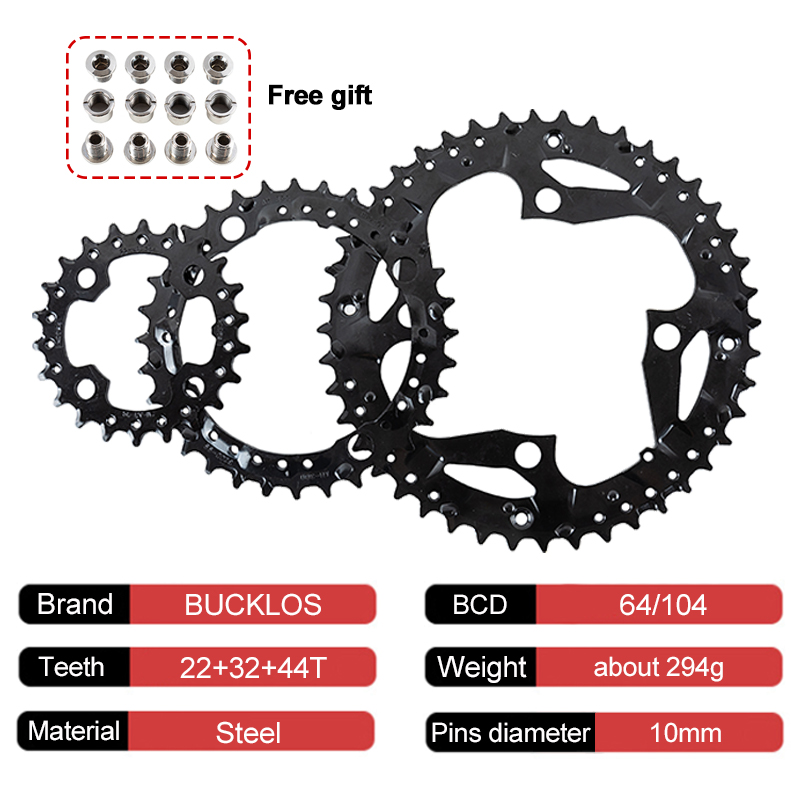 MTBチェーンリング3*9S 22T 32T 44Tシングル/トリプル自転車